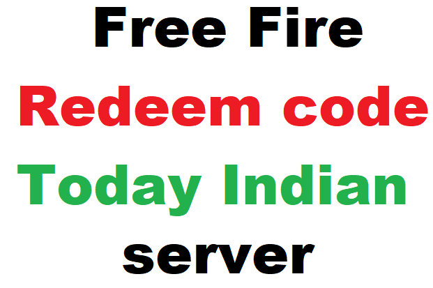 Free Fire redeem code Today Indian server