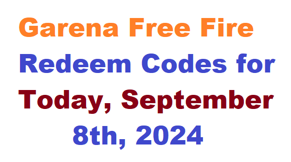 Garena Free Fire Redeem Codes for Today, September 8th, 2024