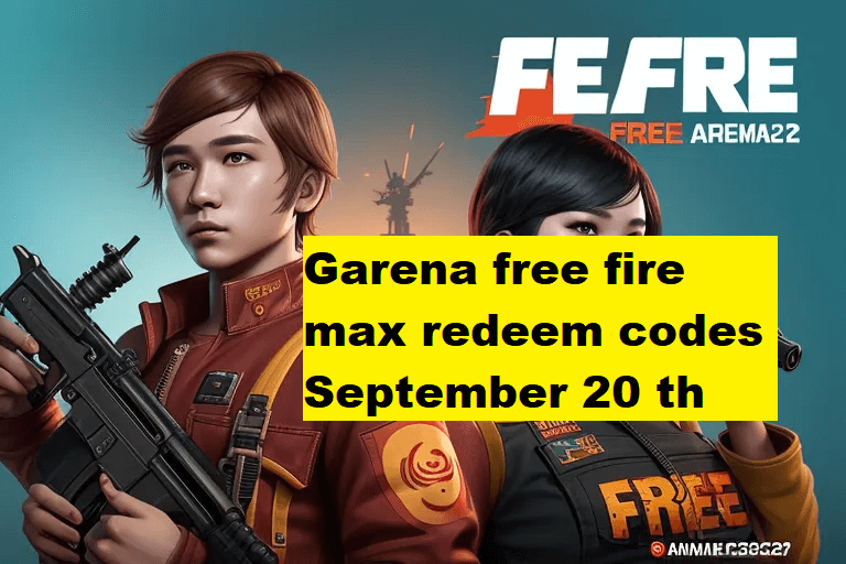 Garena free fire max redeem codes September 20 th 2024